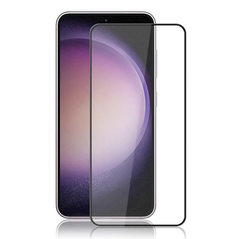 AMORUS Für Samsung Galaxy S25 / S24 Silk Printing Displayschutz 9H Gehärtetes Glasfolie - Schwarz