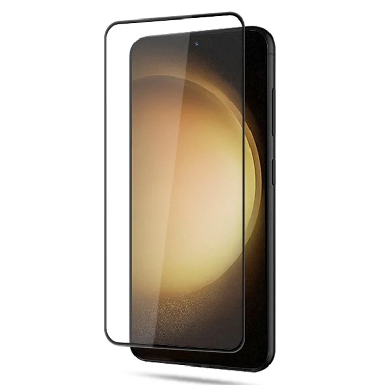 MOCOLO Pour Samsung Galaxy S24+ Silk Impression Verre Trempé HD Écran Protecteur Transparent - Noir