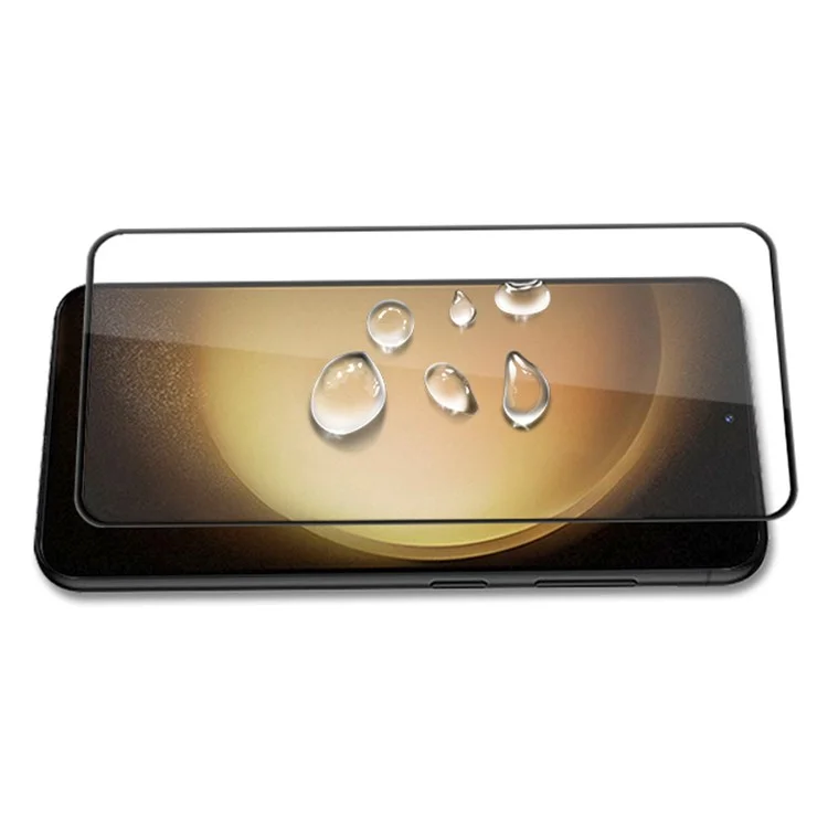 MOCOLO Pour Samsung Galaxy S24+ Silk Impression Verre Trempé HD Écran Protecteur Transparent - Noir