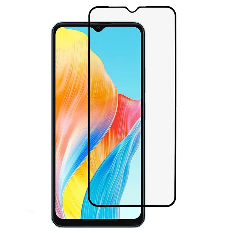 For Oppo A18 4G Tempered Glass Film HD Clear Silk Printing Screen Protector