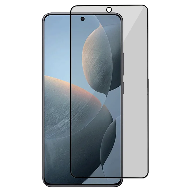 For Xiaomi Redmi K70E 5G / Poco X6 Pro 5G Phone Screen Protector Anti-Peep Black Edge 180 Degree Tempered Glass Film
