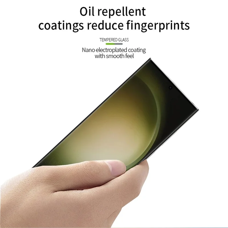 PINWUYO Per Samsung Galaxy S24 Ultra Protezione Schermo Colla Completa 3D Hot Bending Pellicola in Vetro Temperato