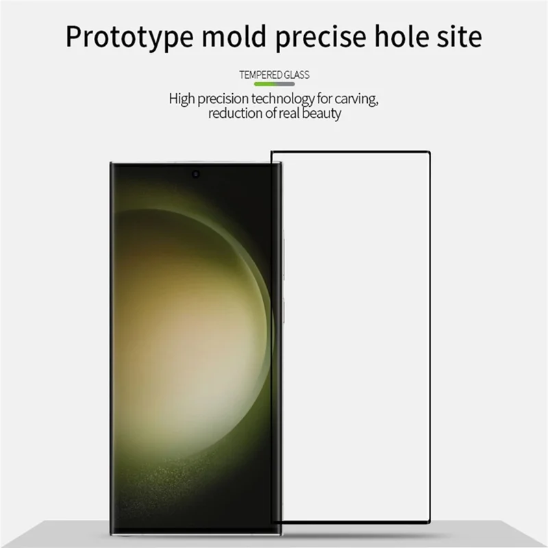 PINWUYO Per Samsung Galaxy S24 Ultra Protezione Schermo Colla Completa 3D Hot Bending Pellicola in Vetro Temperato
