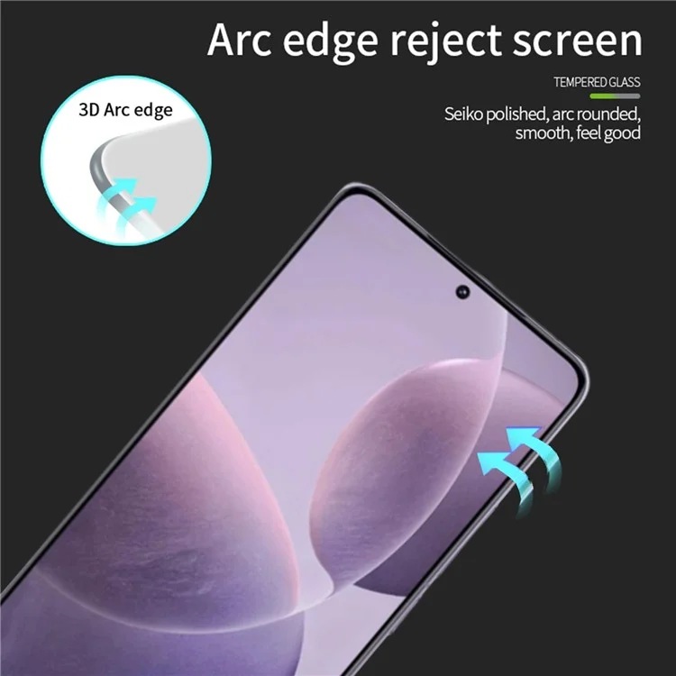 PINWUYO JK 3D Curved Tempered Glass Film-2 pour Xiaomi Poco F6 Pro 5G / Redmi K70 5G / K70 Pro 5G Protecteur d'écran pleine colle