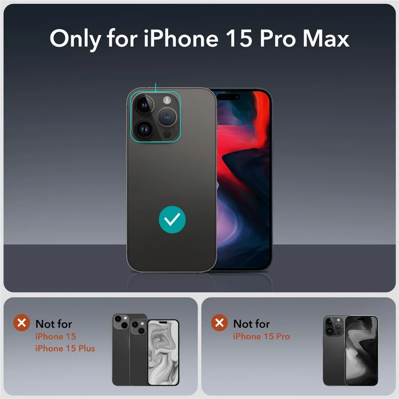 ESR For iPhone 15 Pro Max Privacy Screen Protector Shatterproof Tempered Glass Film with Installation Frame