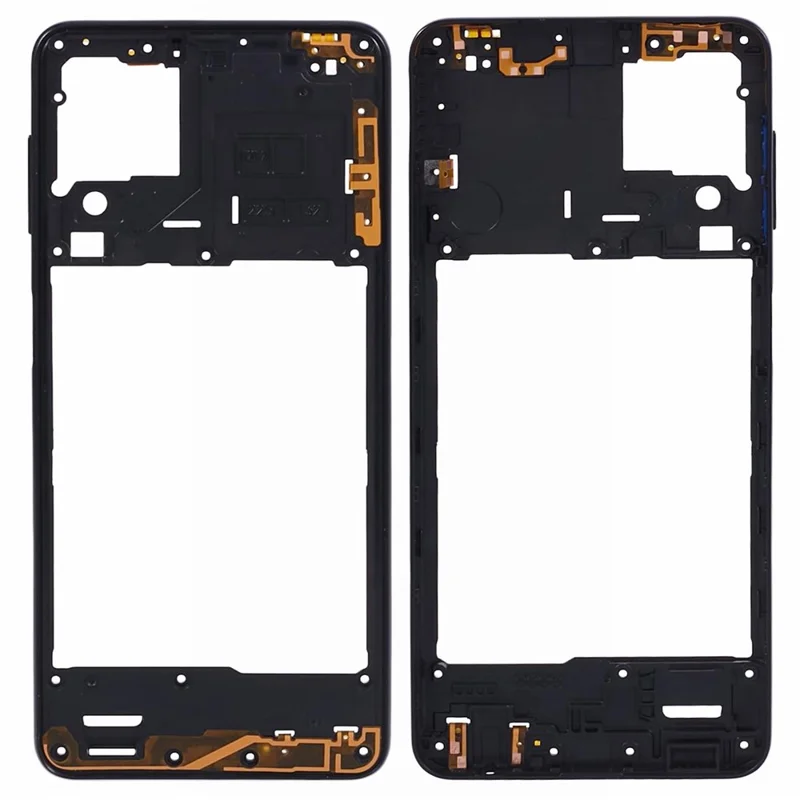 For Samsung Galaxy A22 4G (EU Version) Middle Plate Frame Mobile Phone Replacement Part (without Logo) - Black