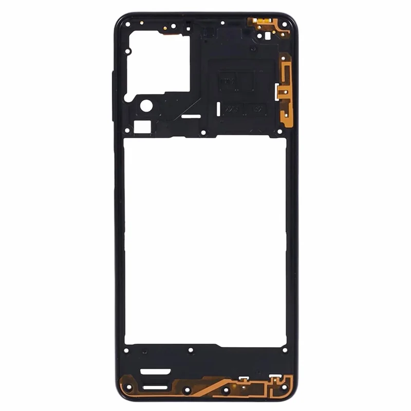 For Samsung Galaxy A22 4G (EU Version) Middle Plate Frame Mobile Phone Replacement Part (without Logo) - Black