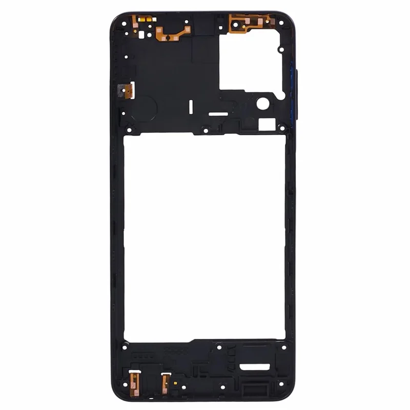 For Samsung Galaxy A22 4G (EU Version) Middle Plate Frame Mobile Phone Replacement Part (without Logo) - Black