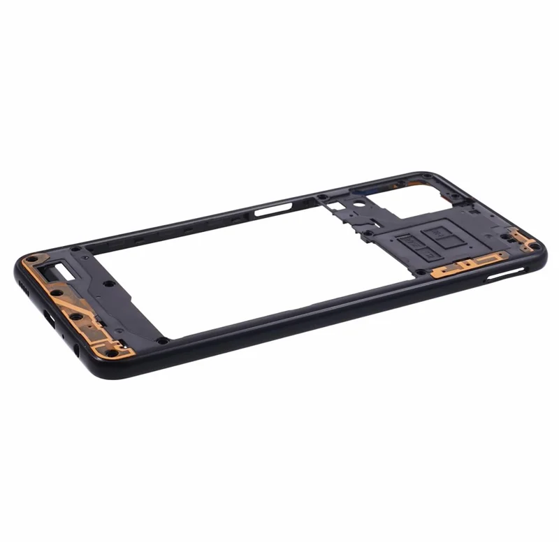 For Samsung Galaxy A22 4G (EU Version) Middle Plate Frame Mobile Phone Replacement Part (without Logo) - Black