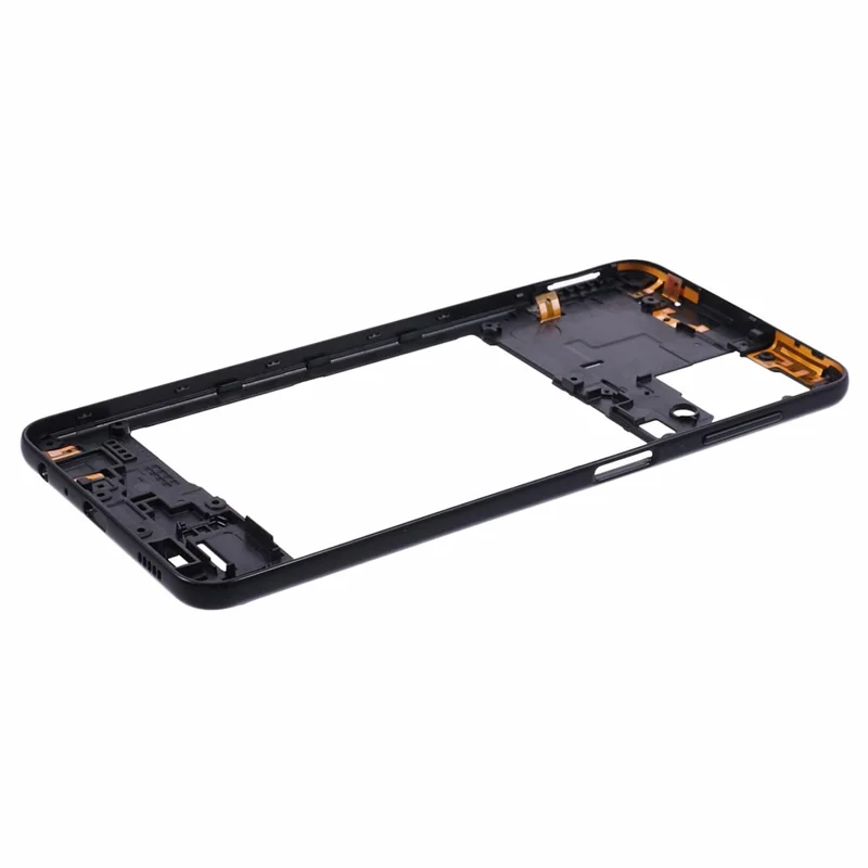 For Samsung Galaxy A22 4G (EU Version) Middle Plate Frame Mobile Phone Replacement Part (without Logo) - Black