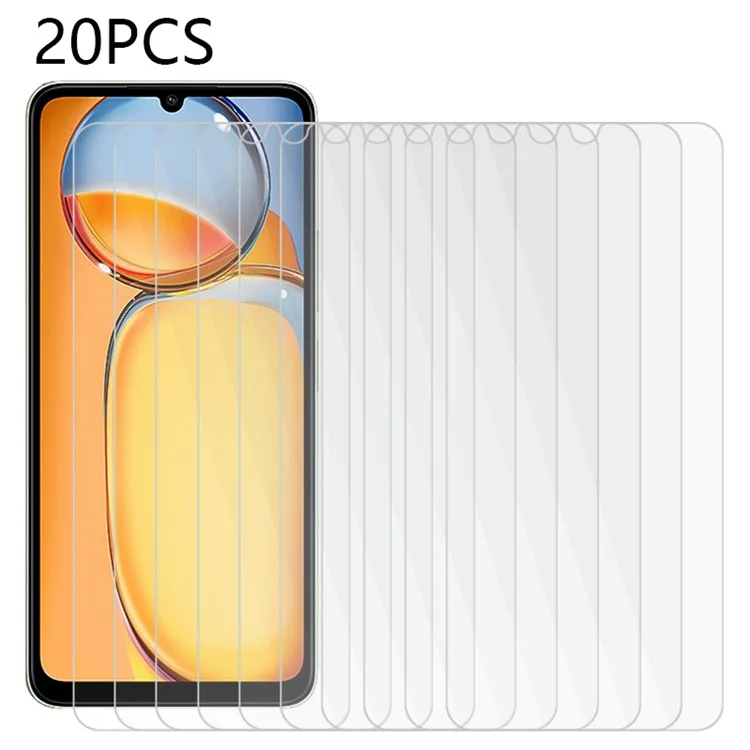 20PCS For Xiaomi Redmi 13C 4G / 13C 5G / Poco C65 4G / Poco M6 5G / 13R 5G Tempered Glass Shield 0.3mm 2.5D Front Screen Cover