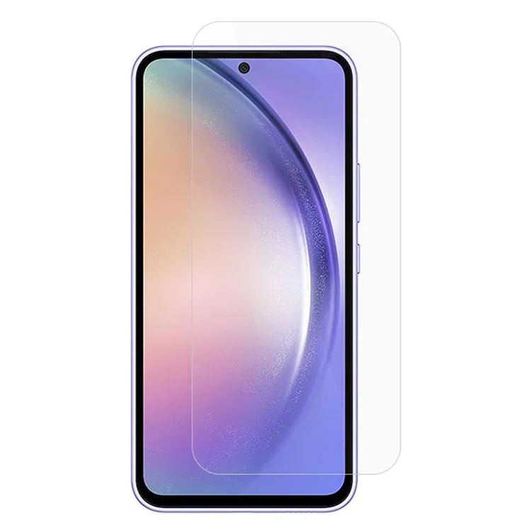 AMORUS Para Samsung Galaxy A55 5G Protector de Pantalla 2.5D Bordes Curvos Película de Vidrio de Alto Aluminio-silicio