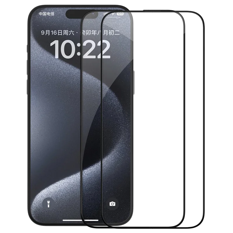 NILLKIN 2Pcs for iPhone 15 Pro EZ SET Series AGC Glass Ultra Clear Screen Protector
