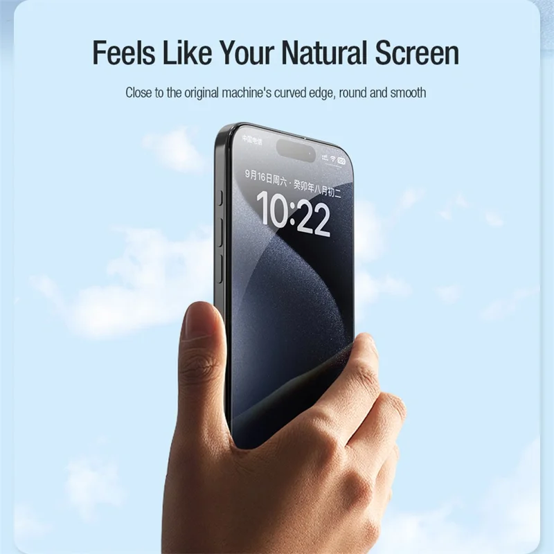 NILLKIN EZ SET Series AGC Glass Film para iPhone 15 Pro Max Protetor de Tela Frontal