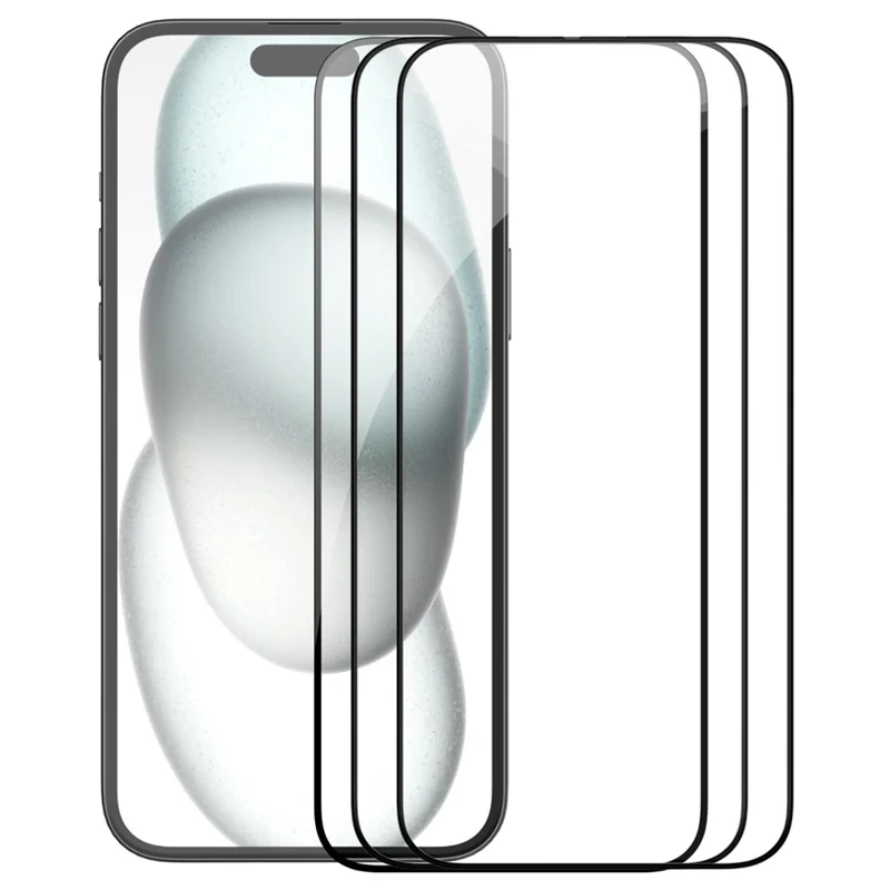 NILLKIN 3Pcs EZ SET Series for iPhone 15 AGC Glass Screen Protector Ultra Clear Film