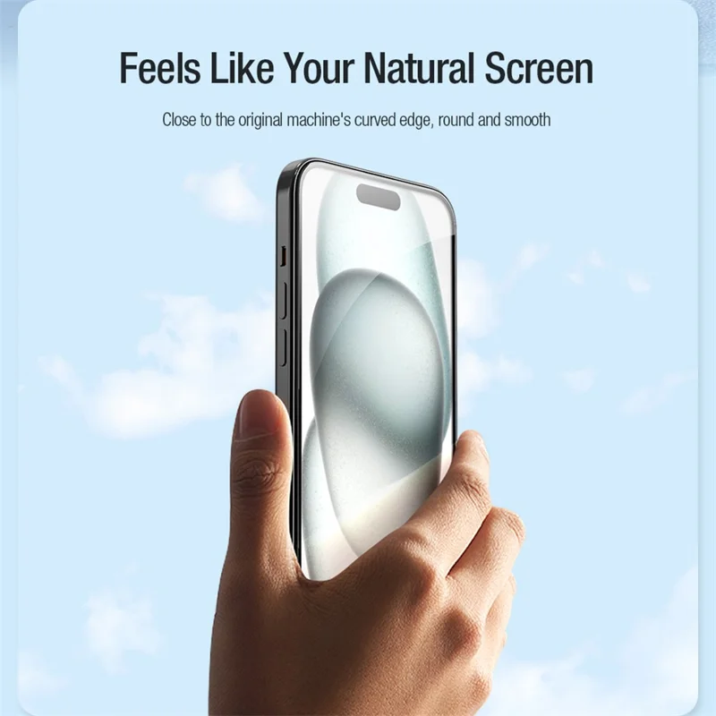 NILLKIN 2Pcs EZ SET Series Screen Protector for iPhone 15 Plus AGC Glass Screen Guard