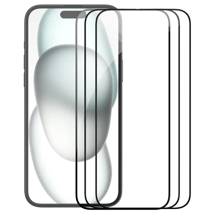 NILLKIN 3Pcs for iPhone 15 Plus EZ SET Series AGC Glass Screen Protector Guard