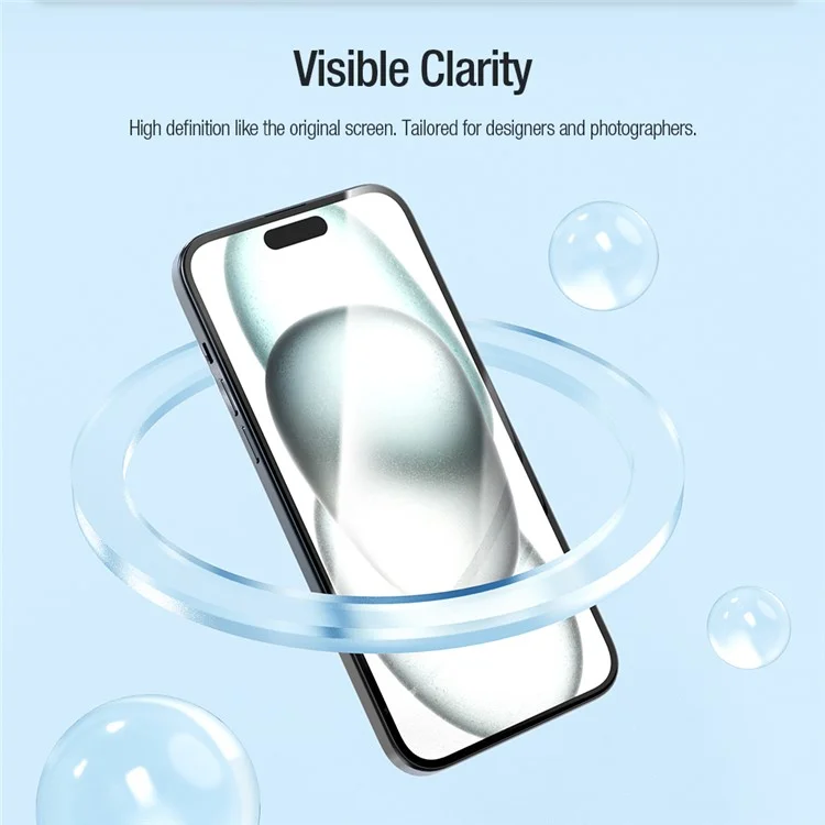 NILLKIN 3Pcs for iPhone 15 Plus EZ SET Series AGC Glass Screen Protector Guard