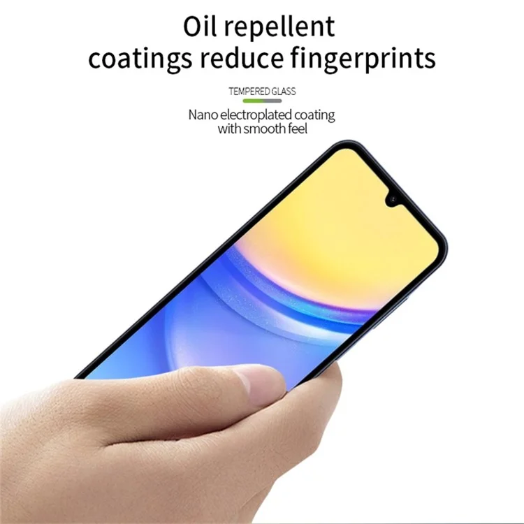 PINWUYO JK 3D Curved Tempered Glass Film-2 for Samsung Galaxy A15 5G Shatter-proof HD Screen Protector