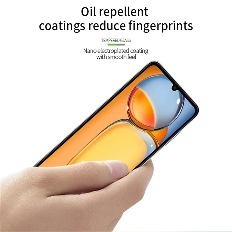 PINWUYO JK 3D Curved Tempered Glass Film-2 pour Xiaomi Redmi 13C 4G / 13C 5G / 13R 5G / Poco M6 5G / Poco C65 4G Protecteur d'écran anti-empreintes digitales