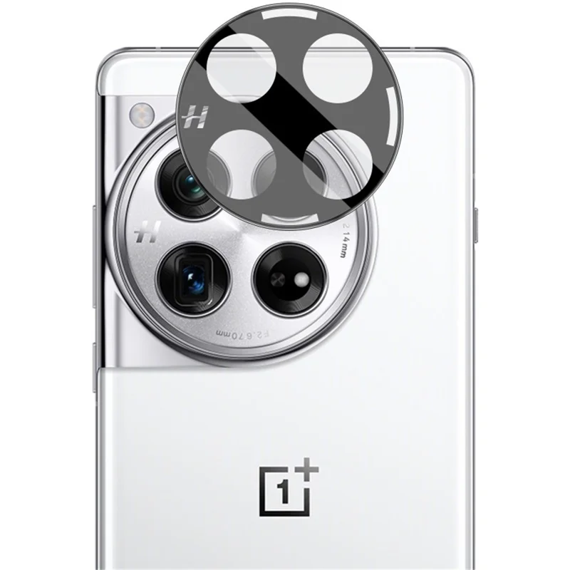 IMAK Para OnePlus 12 5G Protetor de Lente da Câmera Resistente a Estilhaços Película de Vidro Temperado para Lente (Versão Preta)