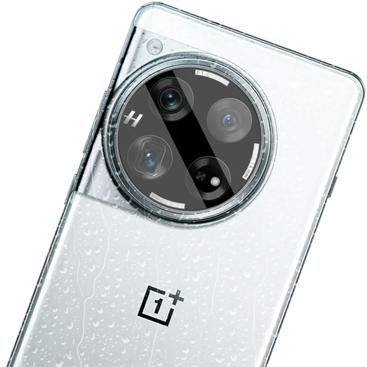 IMAK Para OnePlus 12 5G Protetor de Lente da Câmera Resistente a Estilhaços Película de Vidro Temperado para Lente (Versão Preta)