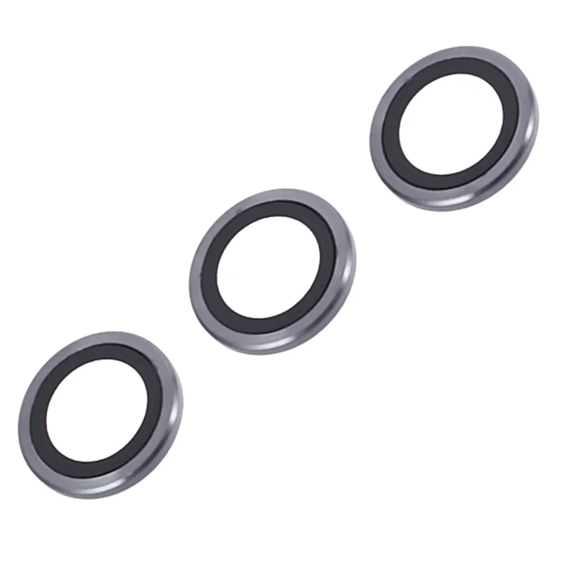 For Samsung Galaxy S24 1 Set Camera Lens Protector Metal Ring Tempered Glass Lens Film - Grey