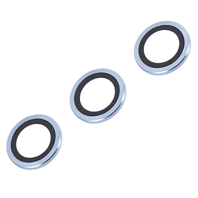 For Samsung Galaxy S24 1 Set Camera Lens Protector Metal Ring Tempered Glass Lens Film - Blue