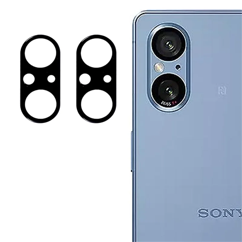 2Pcs For Sony Xperia 5 V Tempered Glass Lens Protector Silk Printing Camera Lens Film
