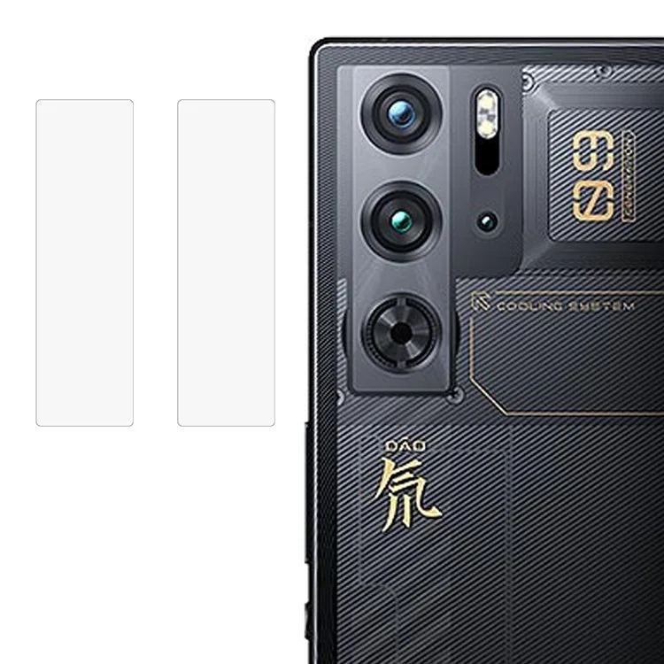 2PCS Per ZTE nubia Red Magic 9 Pro 5G 2.5D Arc Edge Lens Film Tempered Glass Scratchproof Camera Lens Protector