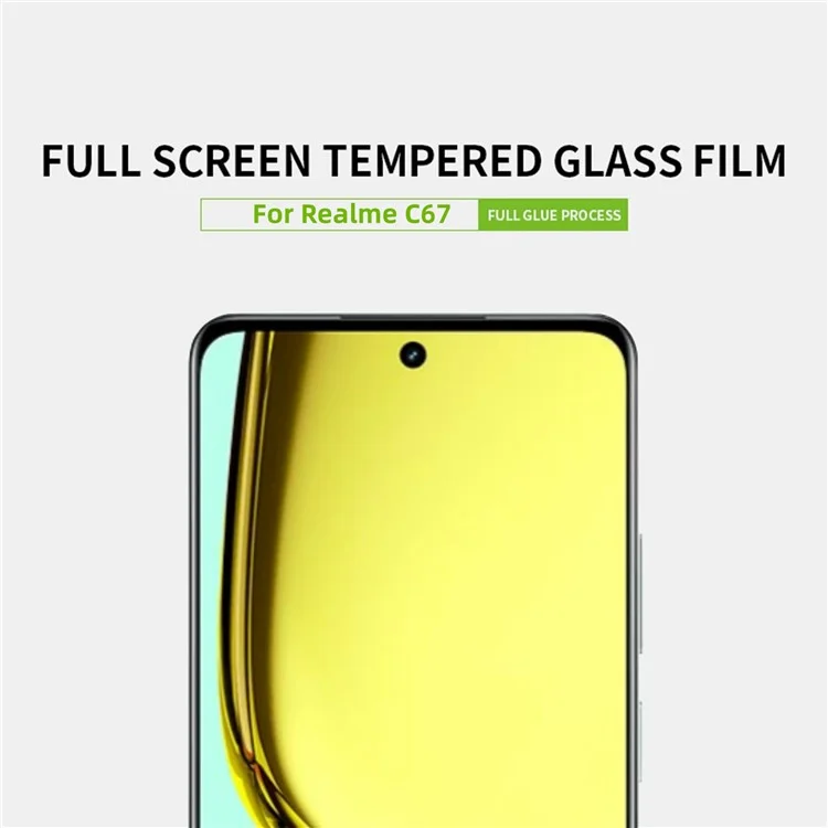 Série de Filme de Vidro Temperado PINWUYO JK-2 para Realme C67 5G Protetor de Tela Full Screen Anti-explosão