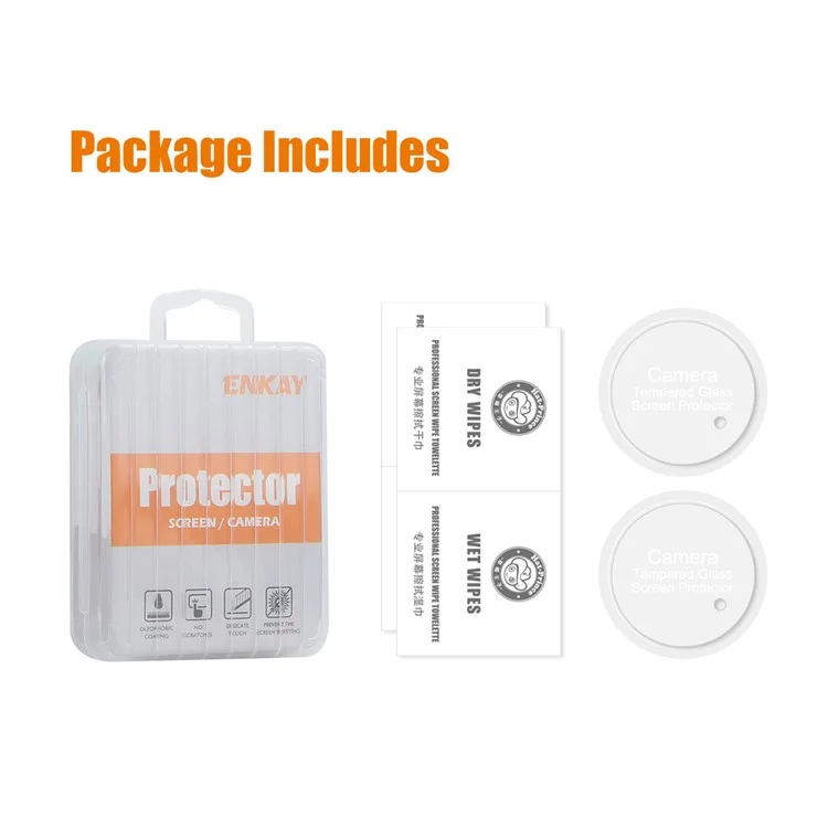 ENKAY HAT PRINCE 2Pcs para OnePlus 12 5G 0,2 mm Protetor de Lente da Câmera Película de Lente 9H Hardness
