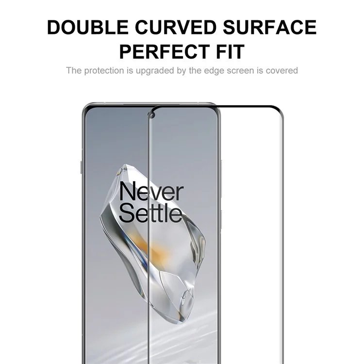 ENKAY HAT PRINCE para OnePlus 12 5G HD Clear 3D Curved Tempered Glass Film Side Glue Full Screen Protector