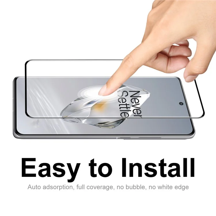 ENKAY HAT PRINCE para OnePlus 12 5G HD Clear 3D Curved Tempered Glass Film Side Glue Full Screen Protector