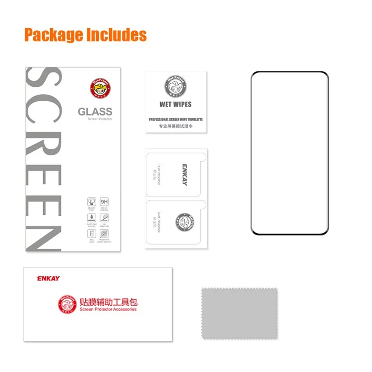 ENKAY HAT PRINCE para OnePlus 12 5G HD Clear 3D Curved Tempered Glass Film Side Glue Full Screen Protector