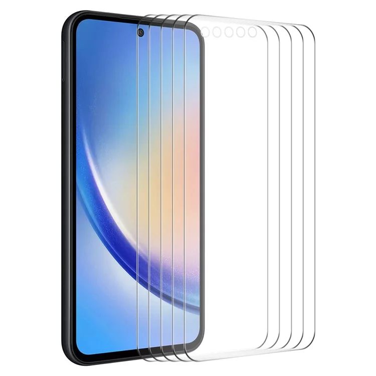 ENKAY HAT PRINCE 5Stk. für Samsung Galaxy A35 5G 0,26 mm 2,5D Hochaluminium-Silicium-Glas-Displayschutzfolie