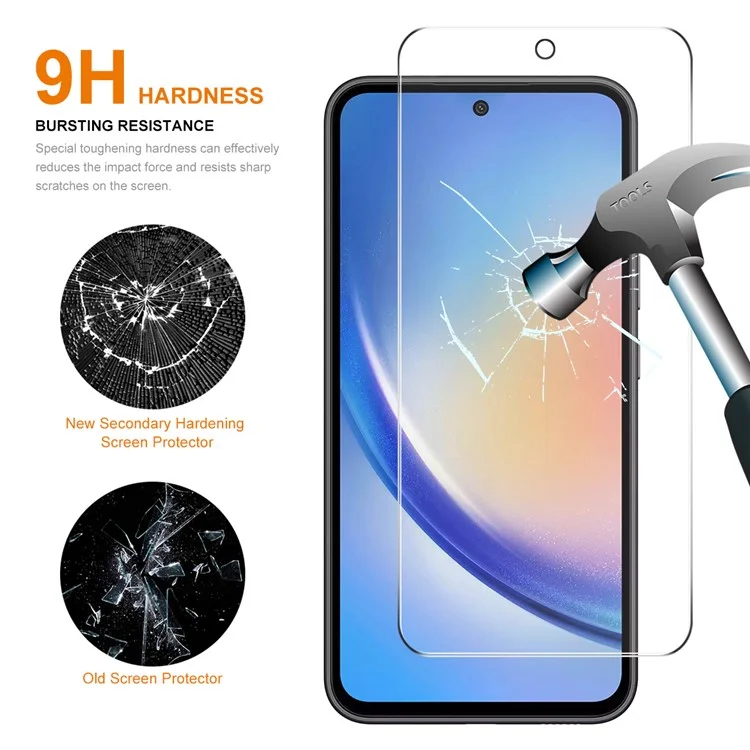 ENKAY HAT PRINCE 2Pcs Screen Protector for Samsung Galaxy A35 5G High Aluminium-silicon Glass 0.26mm 2.5D Film