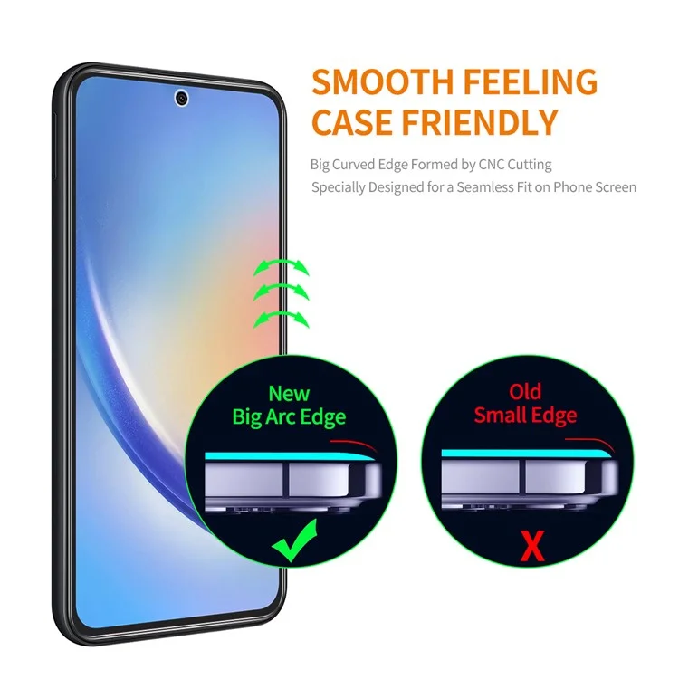 ENKAY HAT PRINCE For Samsung Galaxy A35 5G 9H Screen Protector 0.26mm 2.5D High Aluminium-silicon Glass Film