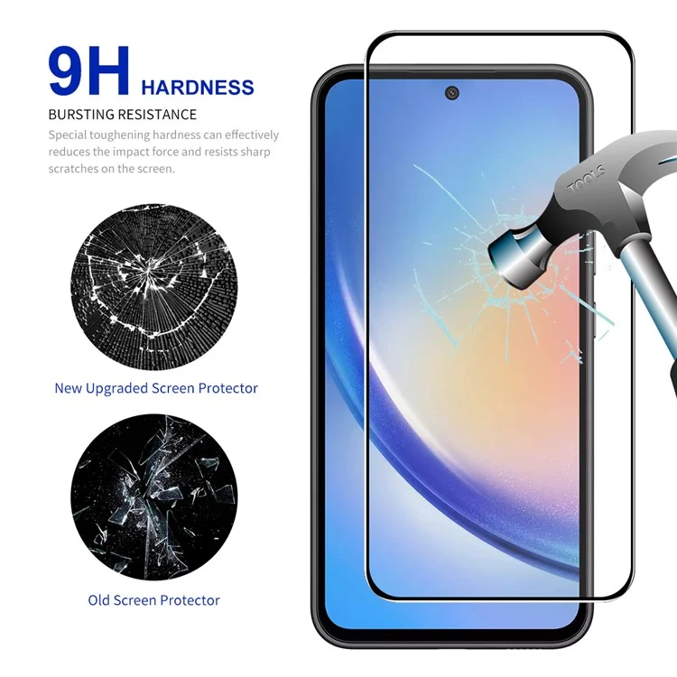 ENKAY HAT PRINCE Für Samsung Galaxy A35 5G Hochaluminium-Silizium-Glas-Bildschirmschutz Seidendruckschutzfilm