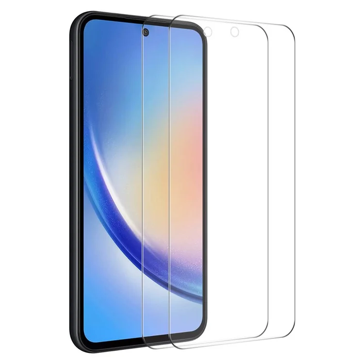 ENKAY HAT PRINCE 2Pcs Pour Samsung Galaxy A55 5G Verre en aluminium-silicium haute qualité 0.26mm 2.5D Film HD