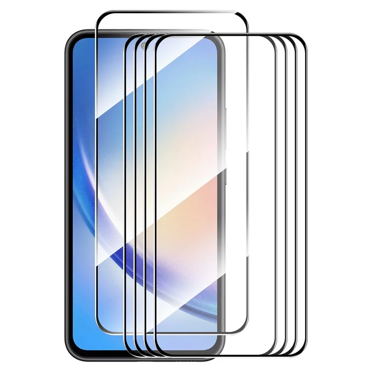 ENKAY HAT PRINCE 5Pcs for Samsung Galaxy A55 5G High Aluminium-silicon Glass Film Silk Print 9H 2.5D Screen Protector
