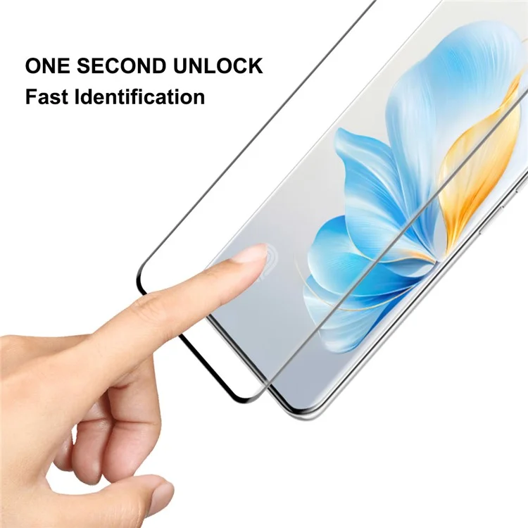 ENKAY HAT PRINCE 5PCS For Honor 100 5G Screen Protector 3D Curved Tempered Glass Side Glue Support Fingerprint Unlock