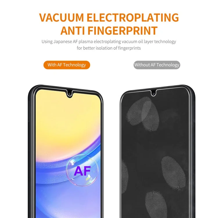 ENKAY HAT PRINCE 5Pcs For Samsung Galaxy A15 4G / 5G High Aluminium-silicon Glass Film 0.26mm 2.5D Screen Protector