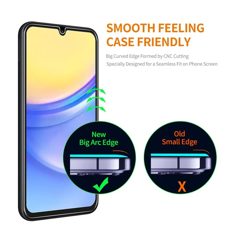 ENKAY HAT PRINCE для Samsung Galaxy A15 4G/5G 0.26мм 2.5D Закаленное стекло с защитой от царапин