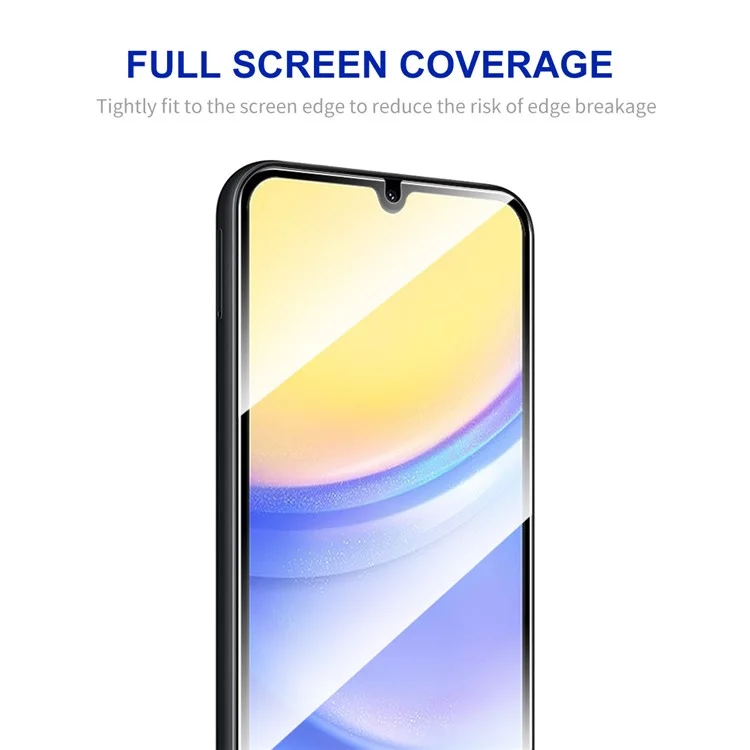 ENKAY HAT PRINCE 5Pcs for Samsung Galaxy A15 4G / 5G Screen Protector 2.5D Silk Print Anti-explosion Full Coverage Film