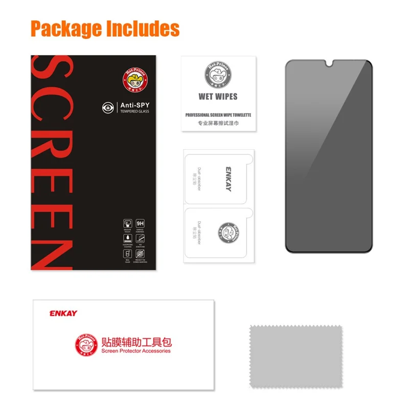 ENKAY HAT PRINCE For Samsung Galaxy A15 4G / 5G Anti-Spy Screen Protector 9H Hardness Full Covered