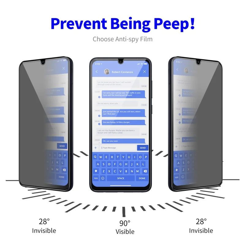 ENKAY HAT PRINCE 2Pcs For Samsung Galaxy A15 4G / 5G Screen Protector 28-degree Privacy Angle Tempered Glass Film