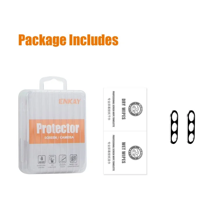 ENKAY HAT PRINCE 2Pcs For Samsung Galaxy A15 4G / 5G Camera Lens Protector Tempered Glass Rear Lens Film - Preto