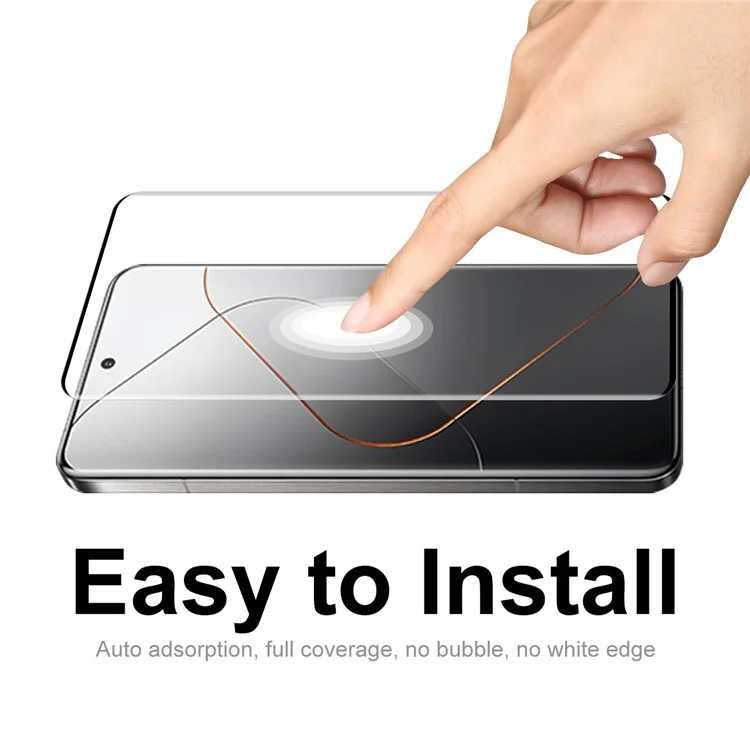 ENKAY HAT PRINCE For Xiaomi 14 Pro 3D Curved Full Cover Tempered Glass Side Glue Screen Protector Support Fingerprint Unlock