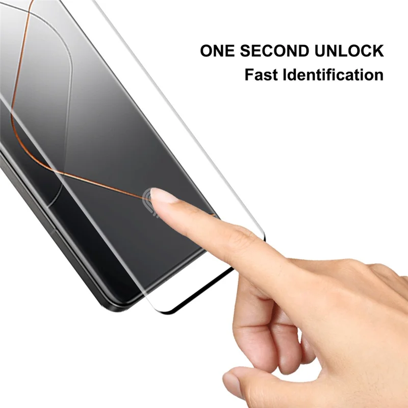 ENKAY HAT PRINCE 5PCS For Xiaomi 14 Pro High Transparency 3D Curved Tempered Glass Side Glue Film Support Fingerprint Unlock